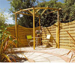 Pergola d'angle en bois Ideanature
