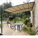 Tonnelle de jardin adoss�e